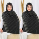 شال لمه طلایی مشکی شیک برای هر موقعیت