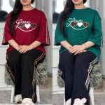 ست تیشرت شلوار پرمون استایل دخترانه خاص