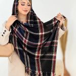 شال چهارخونه پشمی گرم و لطیف