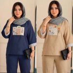 تونیک شلوار تیکه دوزی